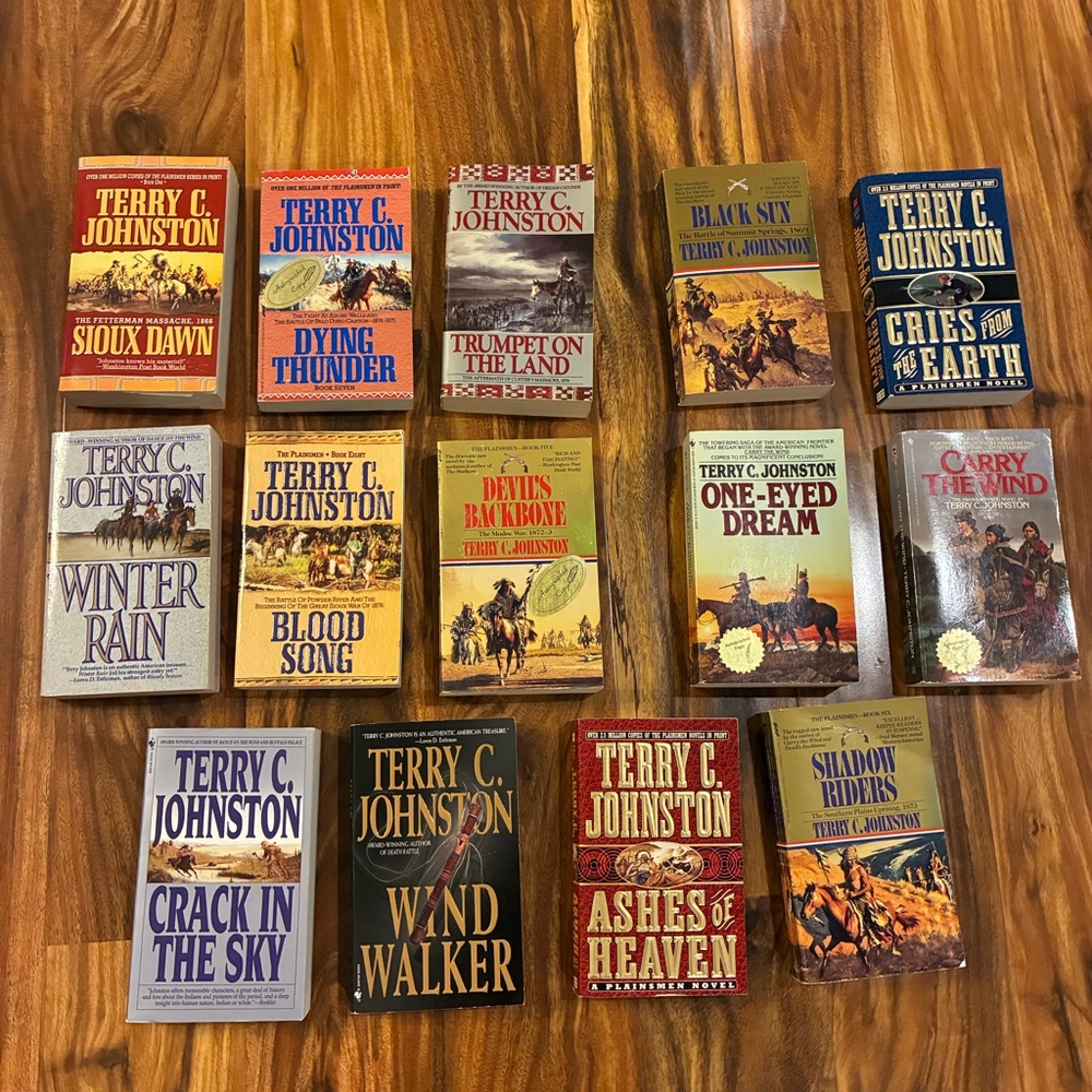 Lot of 14 Terry C. Johnston Western Historical Novels Plainsmen Titus Bass& More